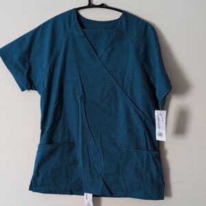 Butter-Soft Teal Scrub Top